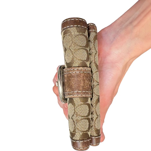 Coach vintage y2k brown and khaki mini signature soho wallet - Picture 5 of 12